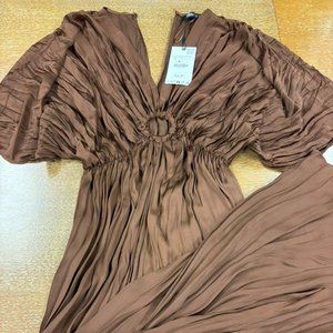 Zara Wrinkled Satin Effect Jumpsuit